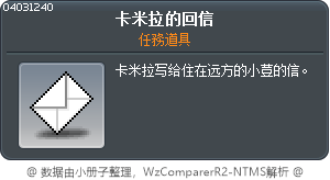 卡米拉的回信 Tooltip