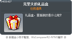 Cliff's Gift Box Tooltip