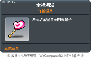 幸褔滿溢 Tooltip