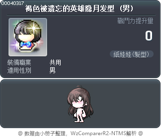 褐色被遗忘的英雄隐月发型 Tooltip