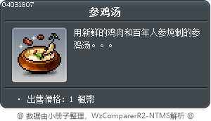 参鸡汤 Tooltip