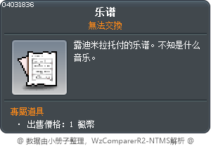 乐谱 Tooltip