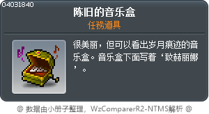 老舊的音樂盒 Tooltip