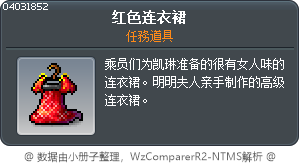紅色禮服 Tooltip