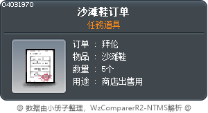 沙滩鞋订单 Tooltip