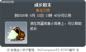 成長粉 Tooltip