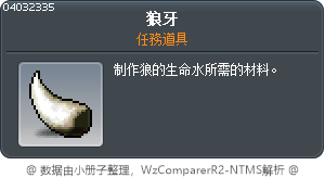 狼牙 Tooltip
