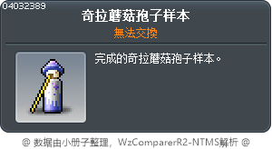 奇拉蘑菇孢子样本 Tooltip