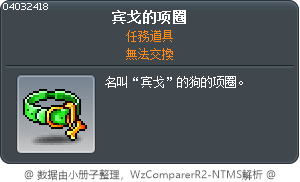 宾戈的项圈 Tooltip