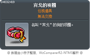 宾戈的项圈 Tooltip