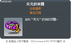 宾戈的项圈 Tooltip