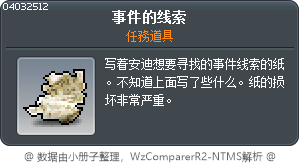 事件的线索 Tooltip