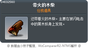 有火苗的木柴 Tooltip