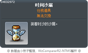 時間的沙漏 Tooltip