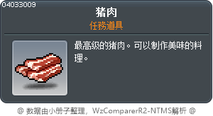 猪肉 Tooltip