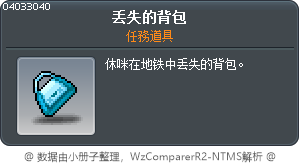 丢失的背包 Tooltip