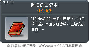 陈旧的日记本 Tooltip