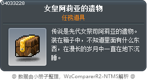 女皇艾麗亞的遺物 Tooltip