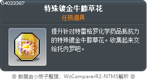 特殊镀金牛膝草花 Tooltip