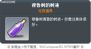 摩洛樹的樹汁 Tooltip