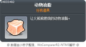 动物油脂 Tooltip