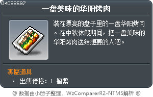 一盘美味的华阳烤肉 Tooltip
