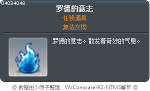 罗德的意志 Tooltip
