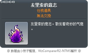 友里索的意志 Tooltip