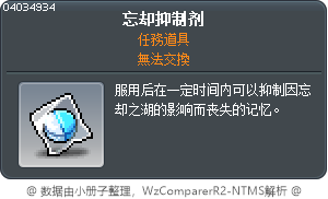 忘卻抑制劑 Tooltip