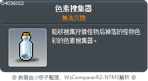 色素搜集器 Tooltip