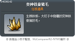 变种铁豪猪毛 Tooltip