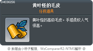 黃司皮的毛皮 Tooltip