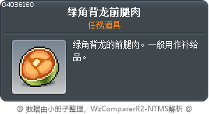 戴諾閣的前腿肉 Tooltip