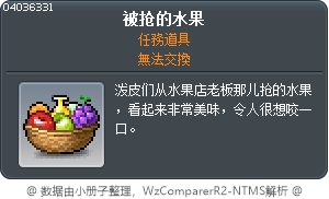 Stolen Fruit Tooltip