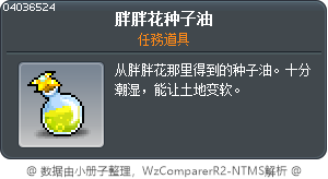 胖胖花种子油 Tooltip