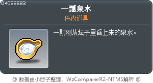 一瓢泉水 Tooltip