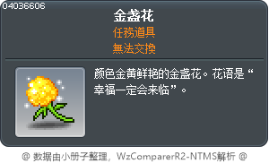 金盏花 Tooltip