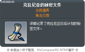 克拉尼亚的秘密文件 Tooltip