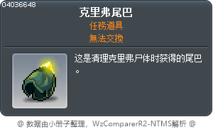 克里弗尾巴 Tooltip