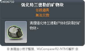 强化特兰德勒的矿物块 Tooltip