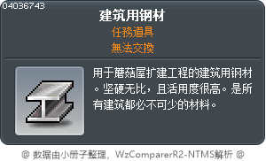 建筑用钢材 Tooltip