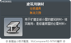 建築用鋼材 Tooltip
