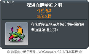 深渊血腥哈维之羽 Tooltip