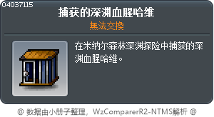 捕获的深渊血腥哈维 Tooltip