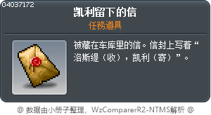 凱莉遺留的信 Tooltip