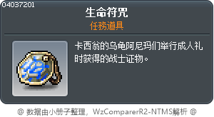生命符咒 Tooltip