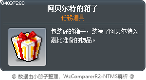 阿贝尔特的箱子 Tooltip