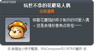 玩世不恭的花蘑菇人偶 Tooltip