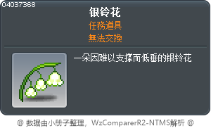 銀鈴花 Tooltip