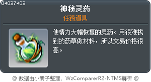 神秘灵药 Tooltip